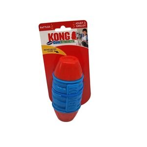 KONG Core Strength Rattles Dog Toy Medium Red Blue Reinforced Core‎ Chew Fetch